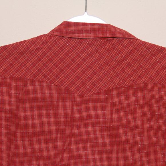 Vintage Wrangler Snap front Plaid shirt Size Medium - Picture 5 of 7